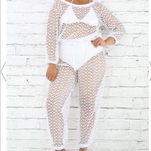 Fishnet Cover-Up Jumpsuit